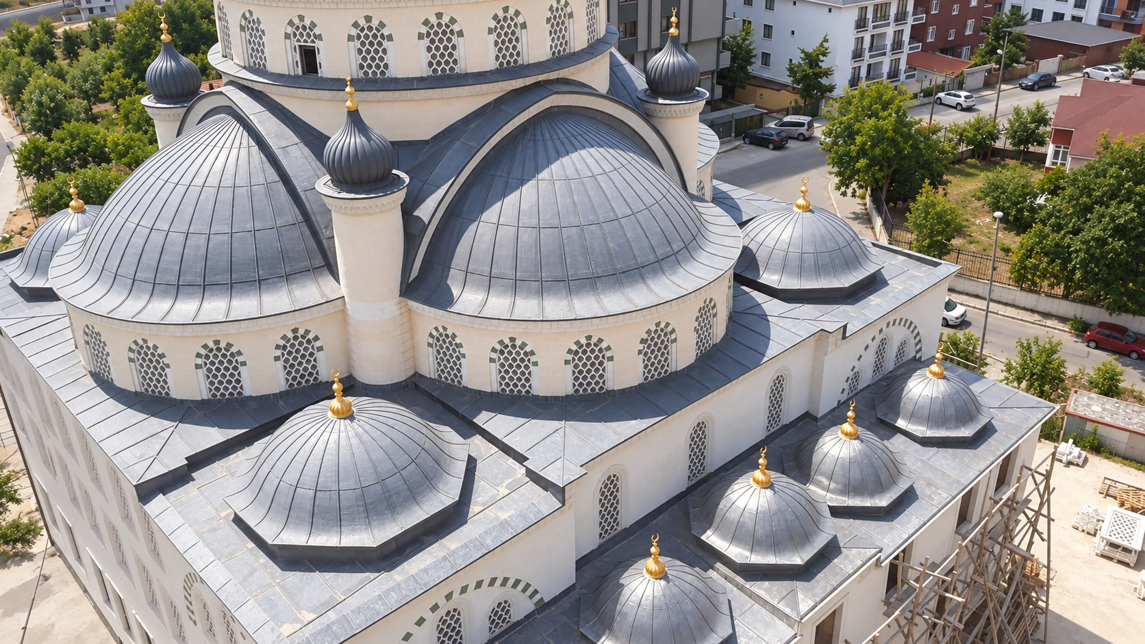 Mahmut Efendi Camii tamamlanan kaplama