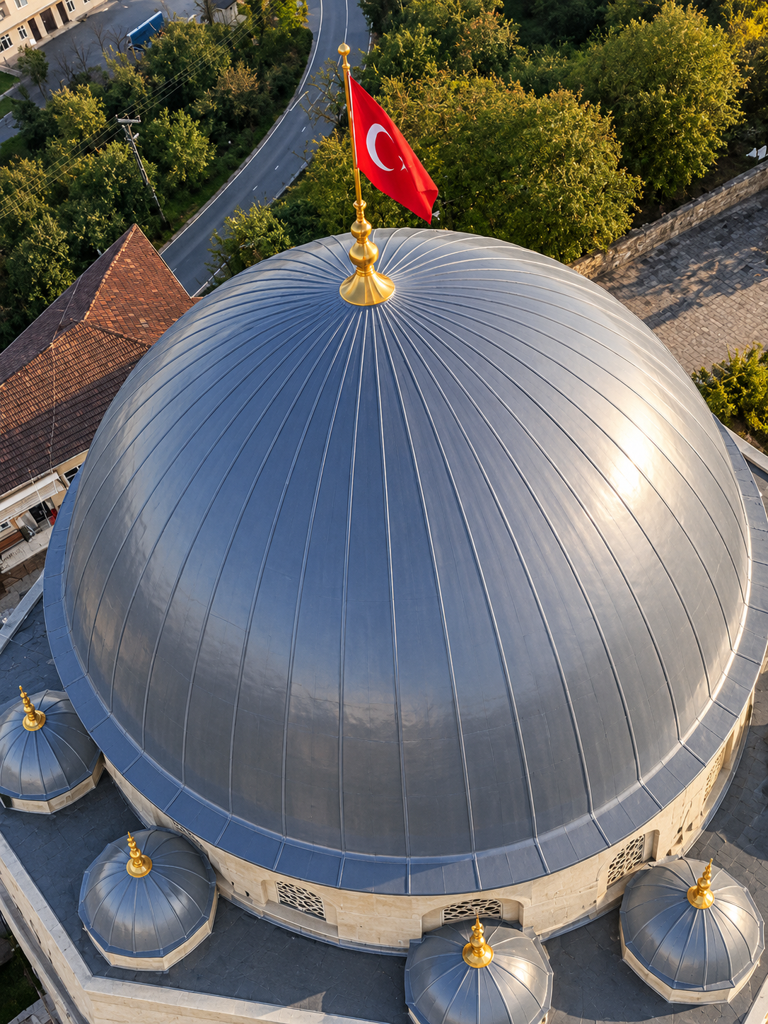 Paşamandıra Merkez Camii tamamlanan kaplama